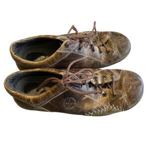 Dr Martens Leather Shoes Mens US 9 Women 10 Brown Lace Up Oxford Loafers 11967